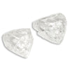 0.86 carat triangular raw diamond pair
