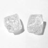 1.16 carat oblong, freeform rough diamond pair