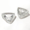 1.03 carat triangular rough diamond pair