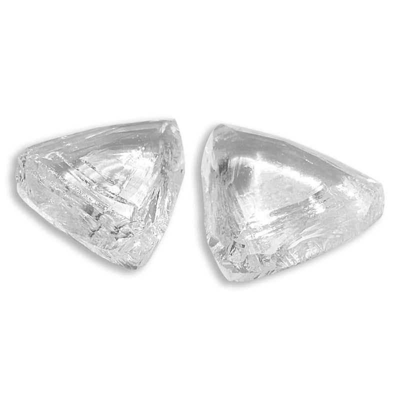 1.03 carat triangular rough diamond pair – The Raw Stone