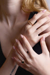 Weaved gold nested band