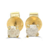 Minimalist raw diamond stud earrings
