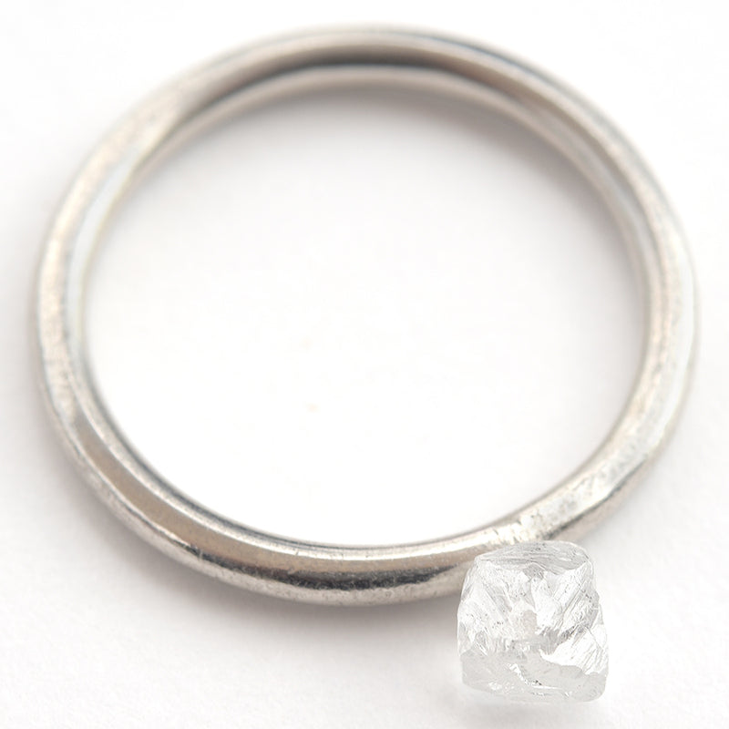 0.68 carat classic raw diamond octahedron