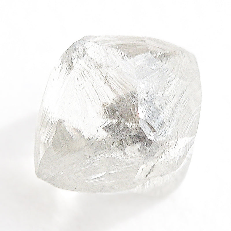 0.72 carat proportionate and bright raw diamond octahedron