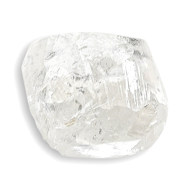 0.79 carat fancy waterdroplet rough diamond dodecahedron