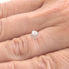 0.84 carat white and flawless raw diamond octahedron