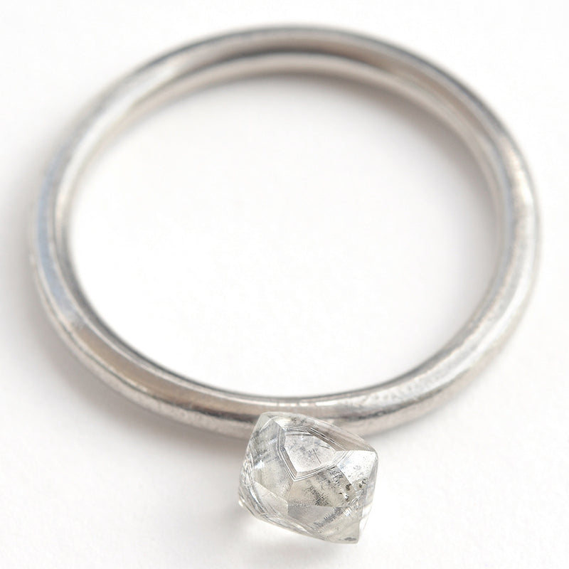 0.87 carat insane raw diamond octahedron