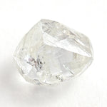 0.90 carat smooth and white raw diamond dodecahedron