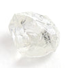 0.90 carat smooth and white raw diamond dodecahedron