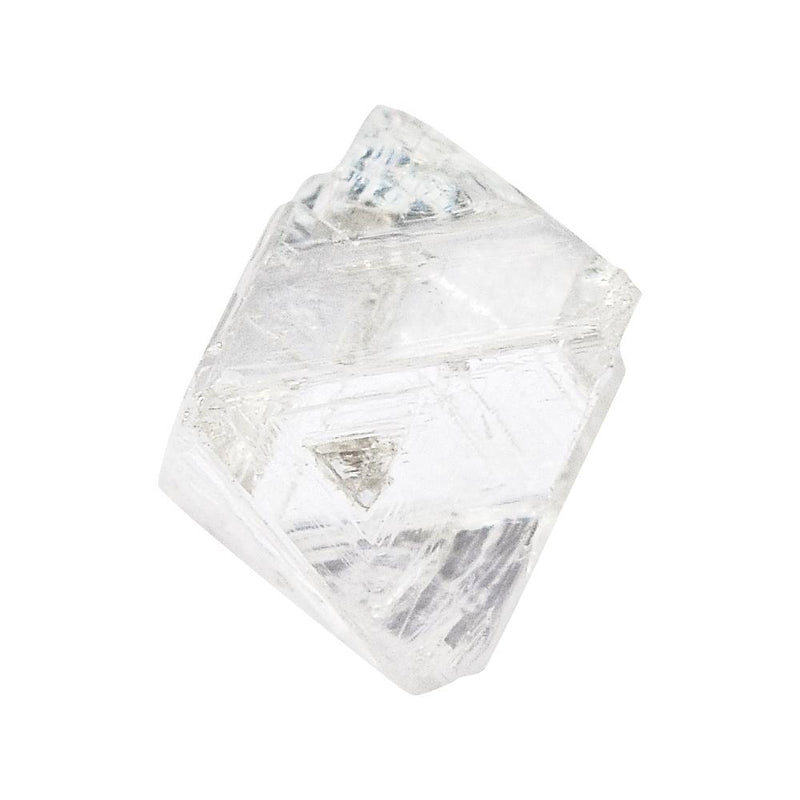 1.0 carat bright white and architecturally intriguing rough diamond octahedron Raw Diamond South Africa 