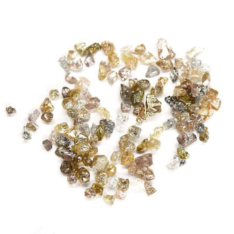 10.0 carat parcel of mixed champagne color-range rough diamond melee Raw Diamond Botswana 