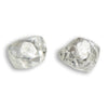 .50 carat bright white raw diamond pair