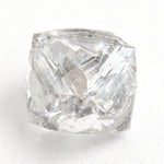 1.04 carat shiny waterlike rough diamond octahedron