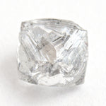 1.04 carat shiny waterlike rough diamond octahedron