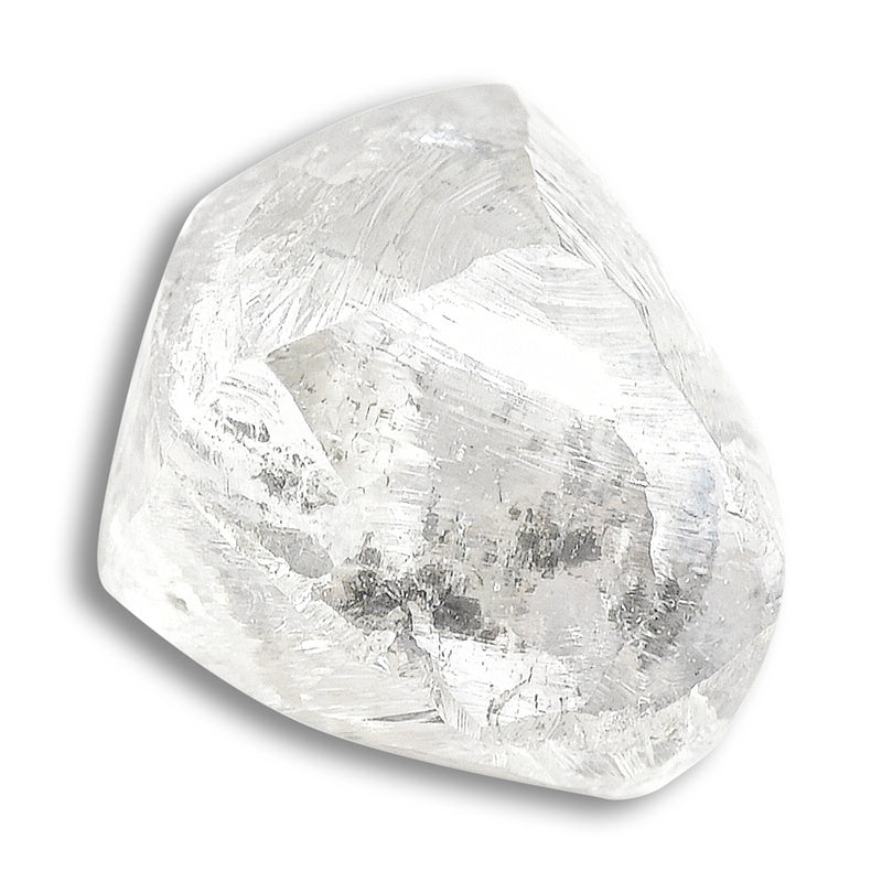 1.08 carat transparent rough diamond dodecahedron