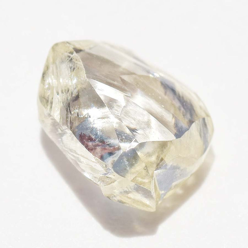 1.14 carat light canary yellow freeform raw diamond