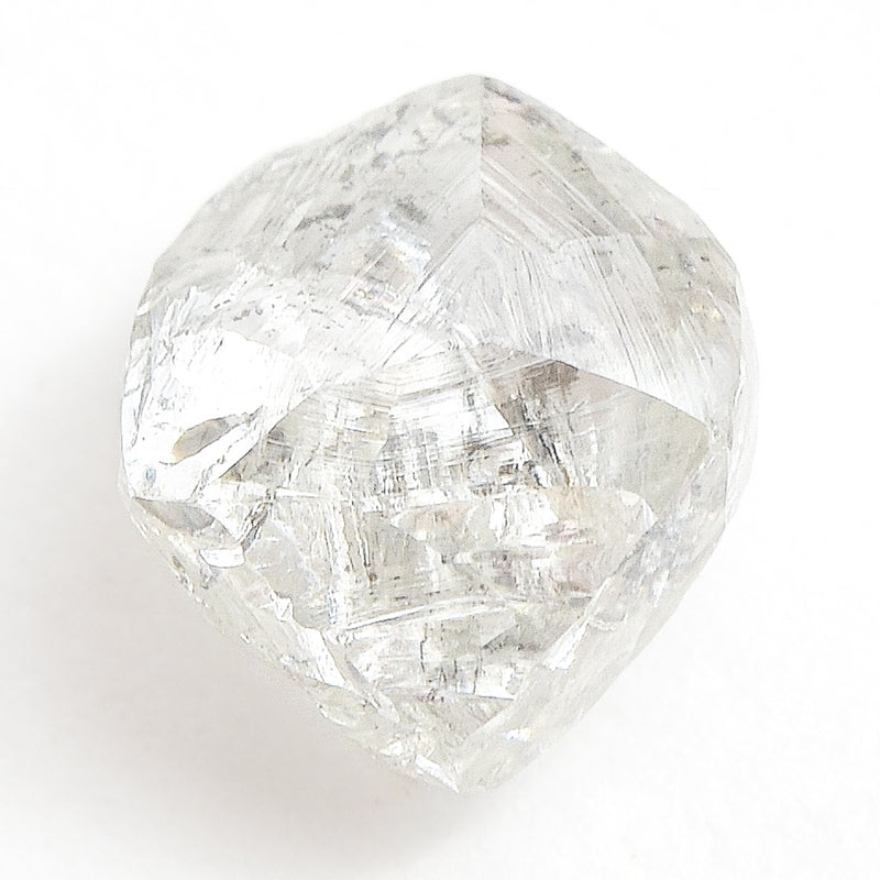 1.23 carat fancy alluvial rough diamond dodecahedron