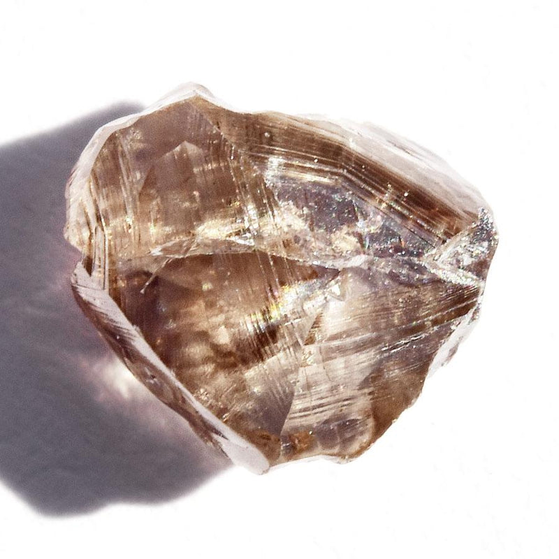 1.29 carat cognac brown rough diamond triangle maccle Raw Diamond South Africa 