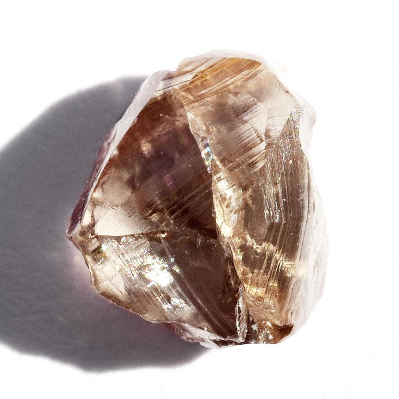 1.29 carat cognac brown rough diamond triangle maccle Raw Diamond South Africa 