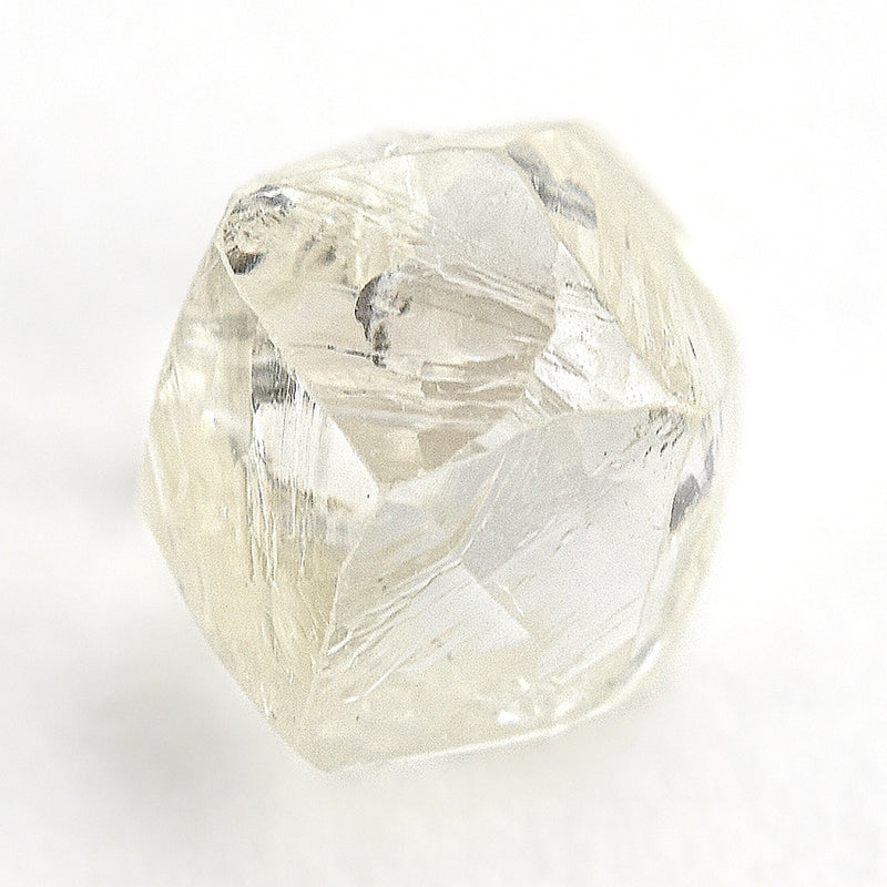 1.29 carat gemmy and waterlike raw diamond dodecahedron