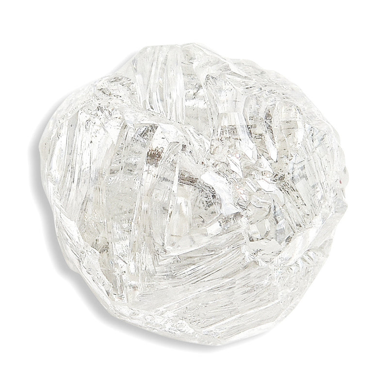 1.45 carat fancy white freeform rough diamond