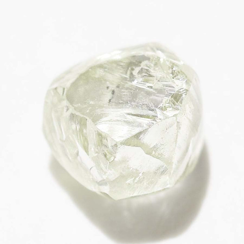 0.78 carat light green freeform rough diamond
