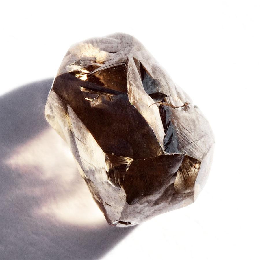 1.79 carat coffee brown rough diamond freeform crystal Raw Diamond South Africa 