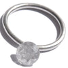 1.15 carat round brilliant salt and pepper diamond