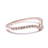 White Sapphire Contoured Wedding Band or Stacking Ring