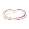 White Sapphire Contoured Wedding Band or Stacking Ring