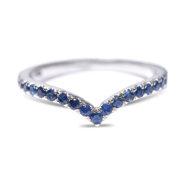 Blue sapphire stacking ring discount