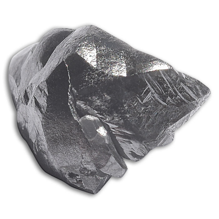 1.55 carat triangular jet black raw diamond