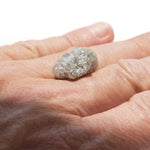 17.84 carat grey sparkly raw diamond