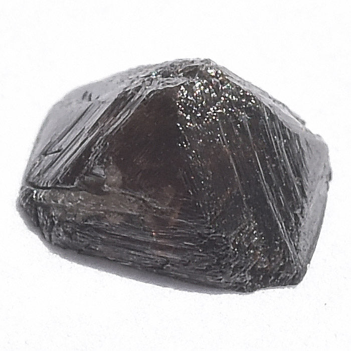 0.43 carat half octahedron black raw diamond