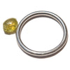 1.09 carat olive green freeform shaped raw diamond