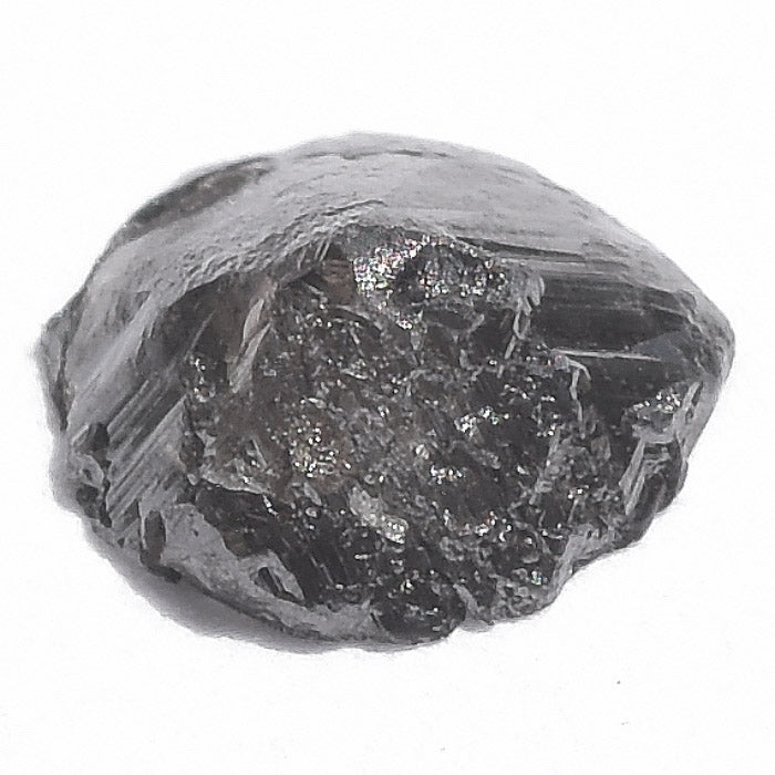 0.23 carat half octahedron black raw diamond