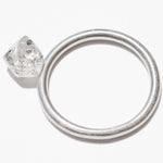 1.72 carat white light freeform shaped raw diamond