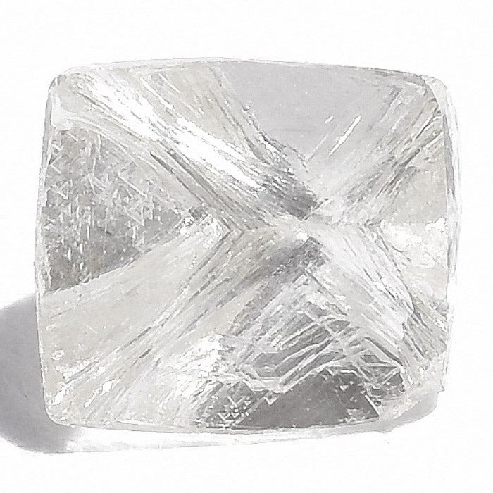 0.32 carat half octahedron white raw diamond