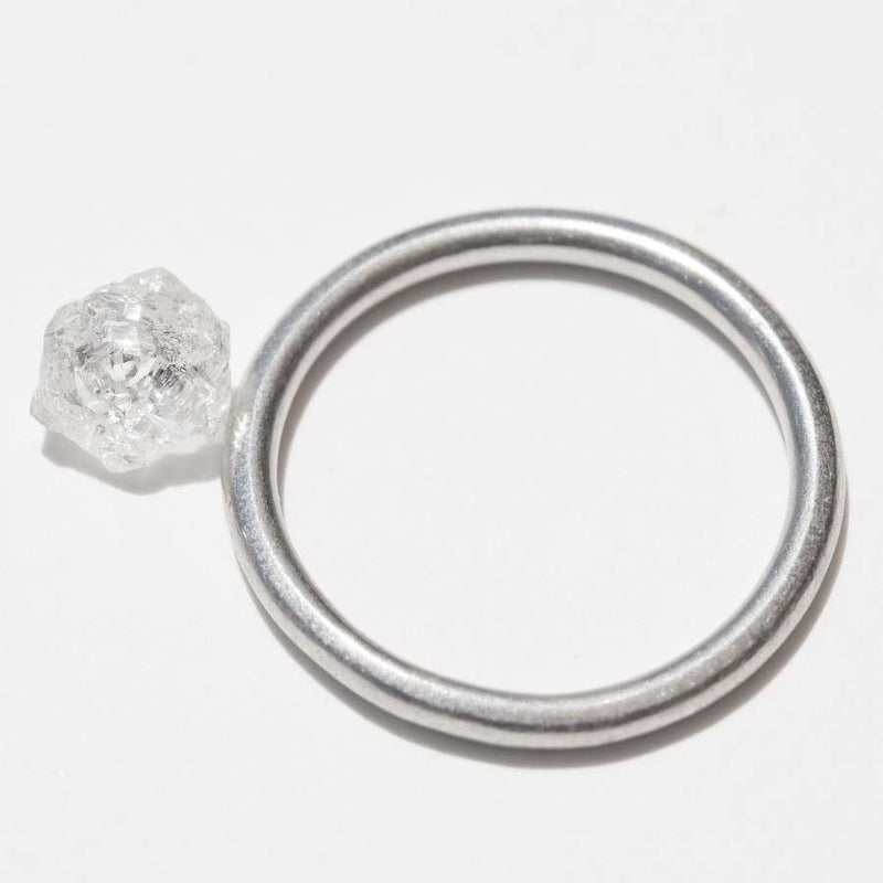 1.26 carat bright star shaped raw diamond