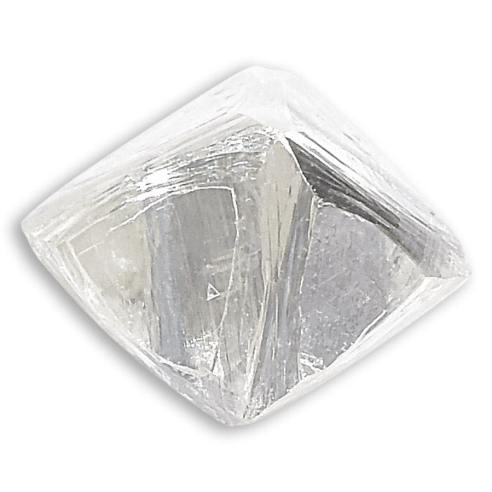 0.32 carat half octahedron white raw diamond