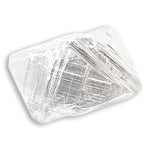 0.24 carat half octahedron white raw diamond
