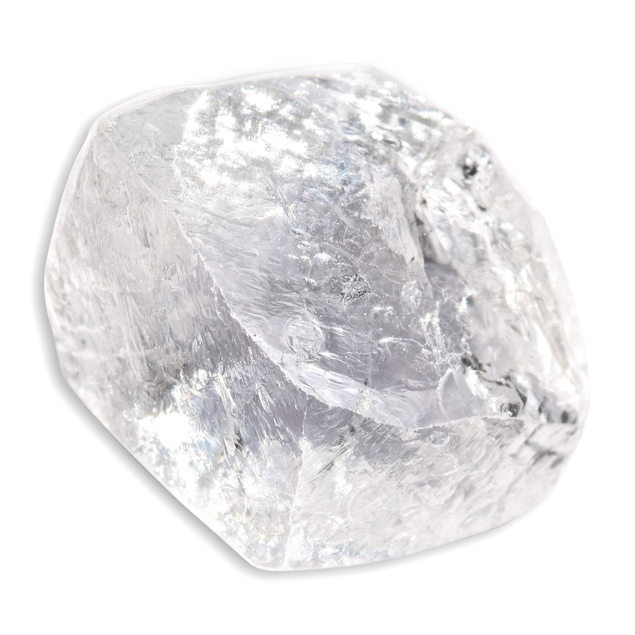 2.47 carat flat and smooth rough diamond freeform stone