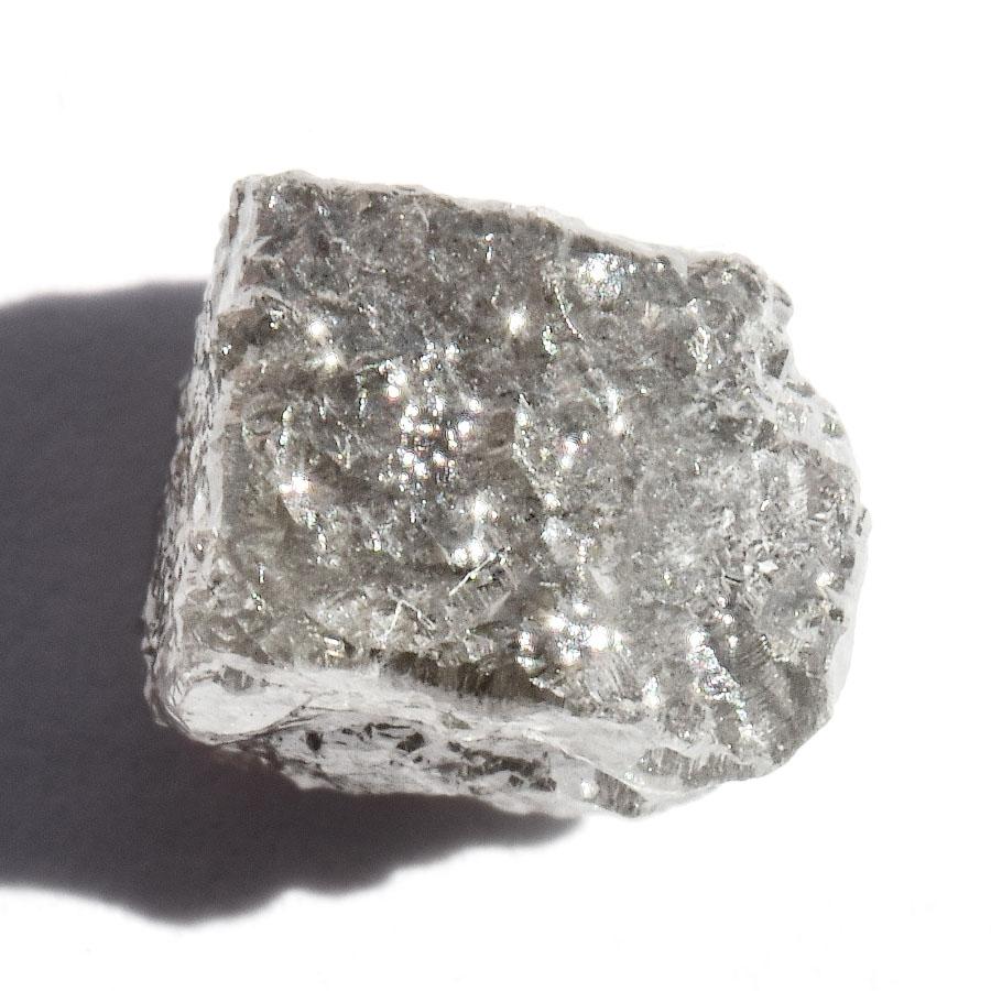 2.59 carat silver colored rough diamond cube – The Raw Stone