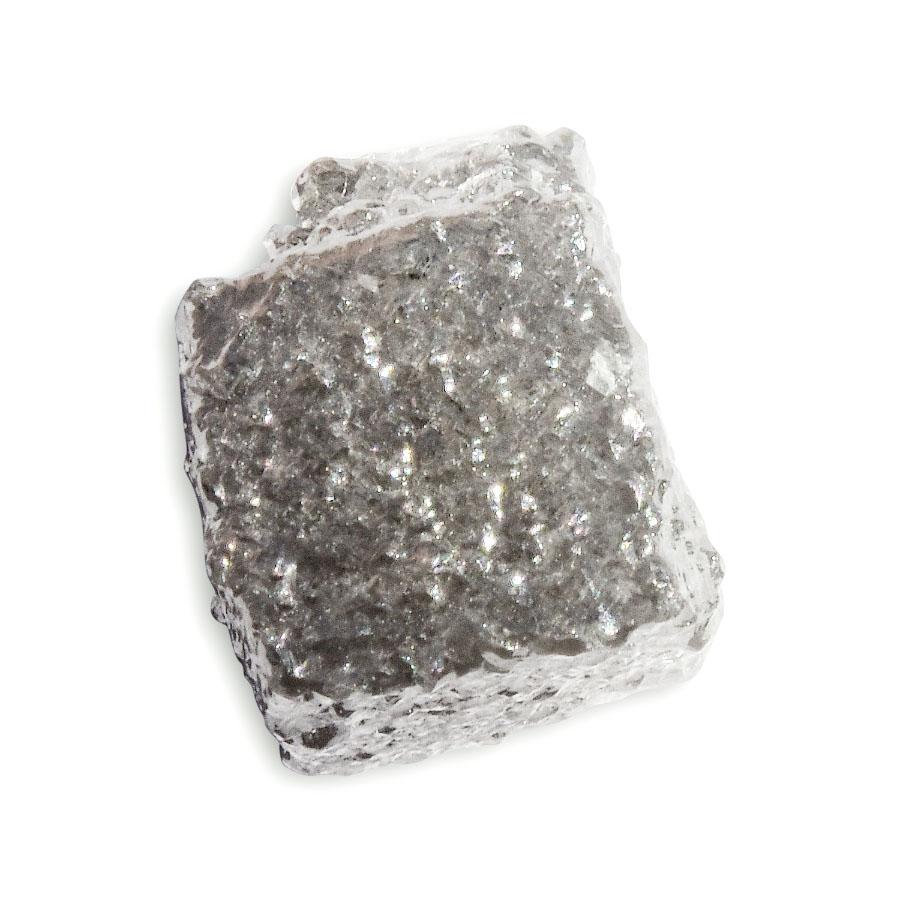 2.59 carat silver colored rough diamond cube – The Raw Stone