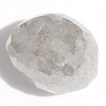 2.46 carat light silver sparkly demi-cut raw diamond