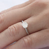 1.00 carat clean and clear white raw diamond half octahedron