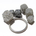 30.82 carat gray and black colored cube diamond parcel