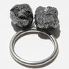 15.23 carat black cube raw diamond parcel