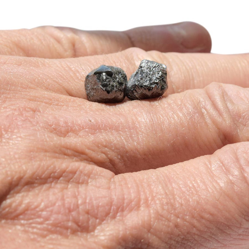 15.23 carat black cube raw diamond parcel