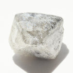 8.9 carat white and silver rough diamond octahedron